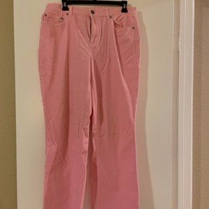 Ladies soft & stretchy pink corduroy pants, 12P